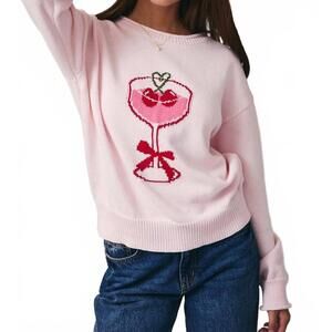 NEW SUNDAY EDITION valentine martini sweater in pink